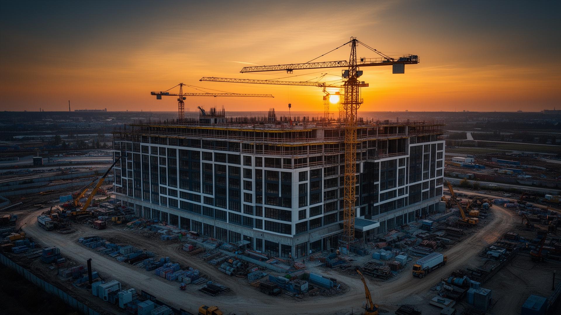 Baustelle in Leipzig